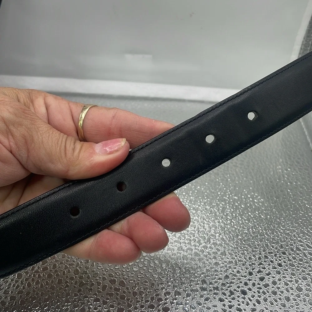 (Z6) COACH‎ black leather belt size L/10 for kids